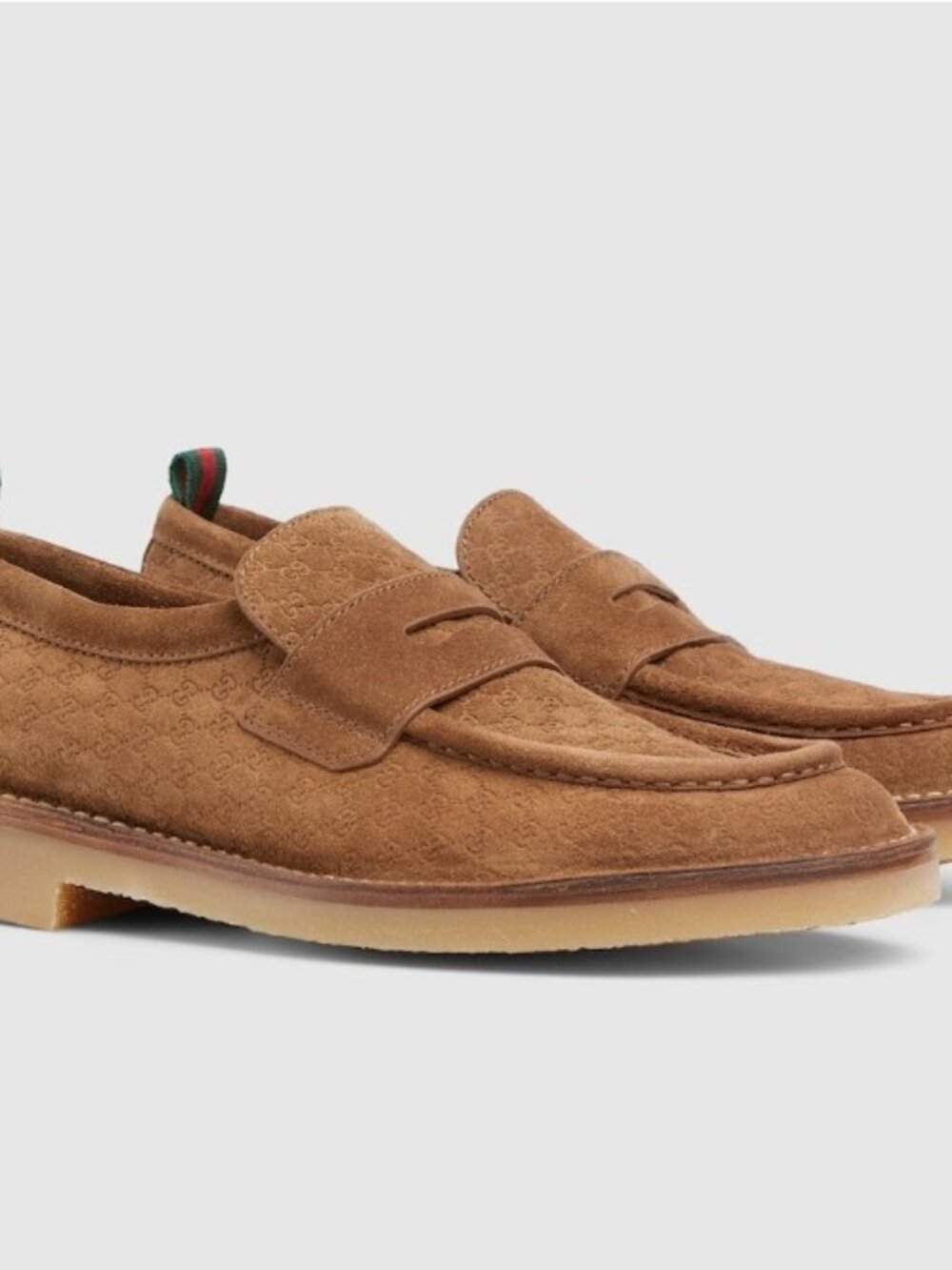 NIB Gucci GG suede loafer with web G 9 US 9.5